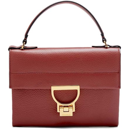 COCCINELLE Leren Handtas Schoudertas Arlettis Handbag Brandy Bruine