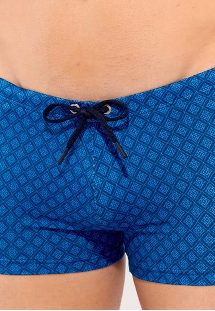 HOM - Hendaye Swim shorts - Blue print - mannen - S