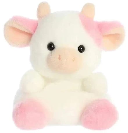 Palm Pals - Belle Strawberry Cow knuffel - Pluche - 13 cm