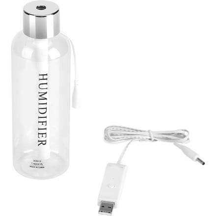 300ml Mini Luchtverspreider Mistmaker Draagbare USB Waterfles Luchtbevochtiger Auto Thuis white
