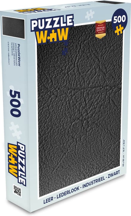 Puzzel Leer - Lederlook - Industrieel - Zwart - Legpuzzel - Puzzel 500 stukjes