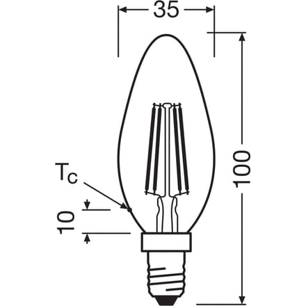 Osram LED Classic E14 Kaars Filament Mat 2.2W 470lm - 840 Koel Wit | Vervangt 40W