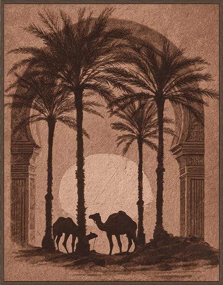 Schilderij 70x90cm Desert Silhouettes