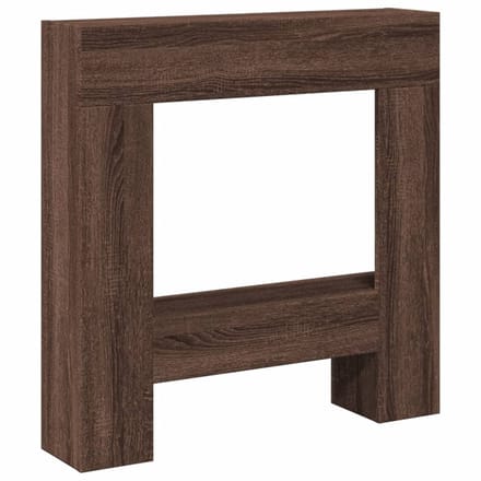 Habillage de cheminée aspect chêne brun 81 x 18 x 82 cm Matériau à base de bois