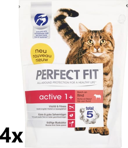 Perfect Fit - Droogvoer - Active - Rund - 4x750g