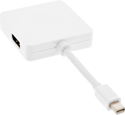 InLine® Mini DisplayPort naar HDMI/DVI/DisplayPort-adapterkabel, wit