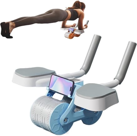 Buikspierwiel - Core Trainer - Krachtige Training - Automatische Rebound - 10 cm Breed - Blauw