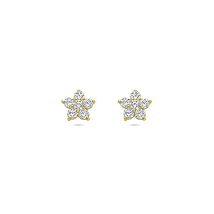 Oorknoppen Bloem Zirkonia 6 Mm