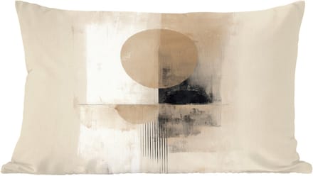 Sierkussens - Kussentjes Woonkamer - 60x40 cm - Cirkel - Compositie - Diepte - Beige