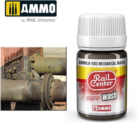 AMMO by Mig Jimenez Modelbouwdecoratie - MIG R2003 Rail Center - Mechanical - Enamel Wash - 35 ml Effecten potje