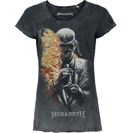 Megadeth T-shirt - Dark Flames - L tot 4XL - voor Vrouwen - grijs