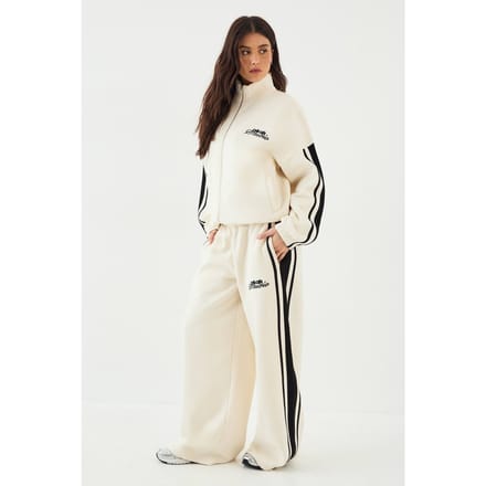 Dames DSGN Studio Oversized Wide Leg Jogger | Cream | Maat: XL