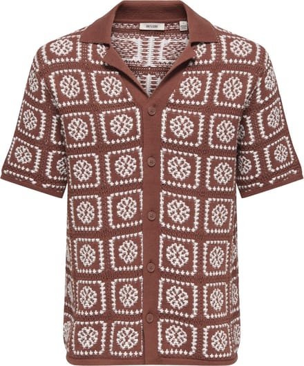 ONLY&SONS - ONSBART NEW RESORT RLX SS SHIRT KNIT - Heren - Cardigans