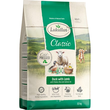 Lukullus Koudgeperste Barbarijse Eend & Lamsvlees - 10 kg: nieuw Receptuur