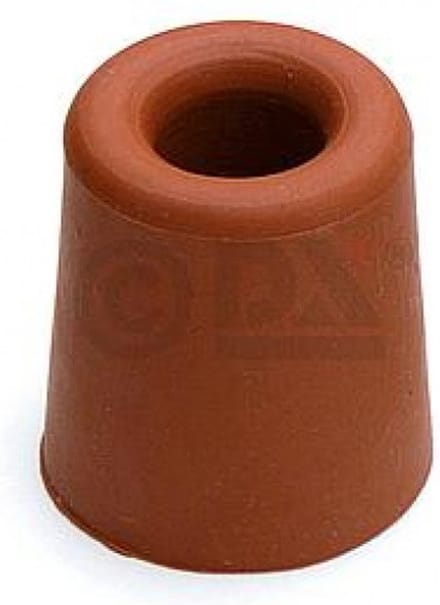 Deurbuffer / deurstopper - 2x - terra bruin - rubber - 35 x 30 mm - deurstop