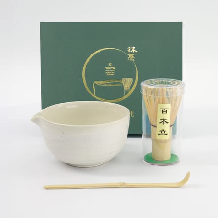 Tokyo Design Studio – Matcha Geschenkset Wit – 13×7.2cm – 3 Stuks