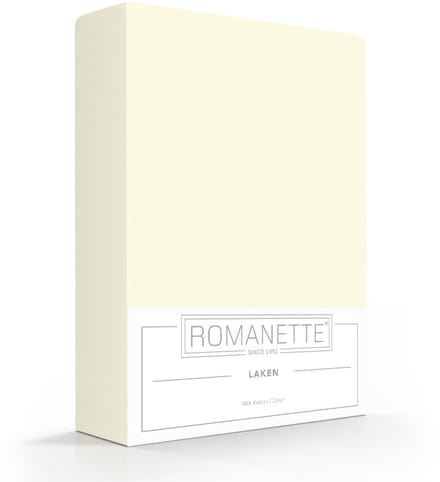Katoenen Lakens Romanette Ivoor-240 x 260 cm