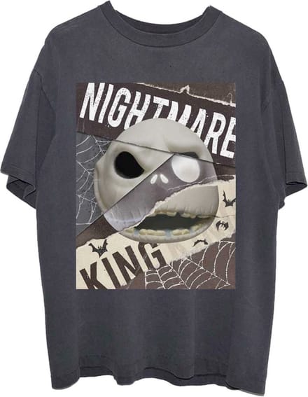 Disney The Nightmare Before Christmas - Nightmare Skull Unisex T-shirt - M - Zwart