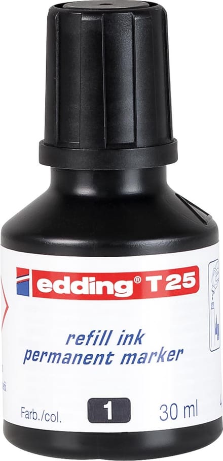 Edding T25 markernavulling Zwart 30 ml 1 stuk(s)