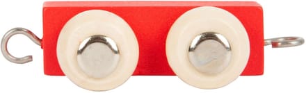 Small Foot - Houten Lettertrein Trailer Rood - 12 stuks