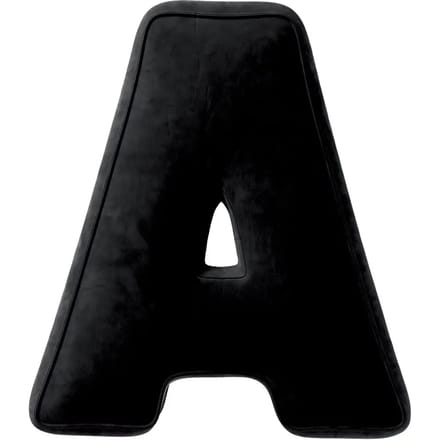 Kussen letter a Yellow Tipi Posh Velvet