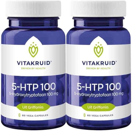 Vitakruid - 5Htp 100 mg - 2 x 60 vegancapsules - Voordeelverpakking