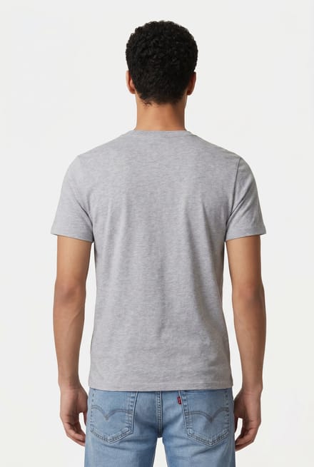 Levi's Lseclassic Hm V Neck Tee Mid Tone Heather Grey Pk Taglia: S | Magliette basic Outlet | Uomo | Grigio