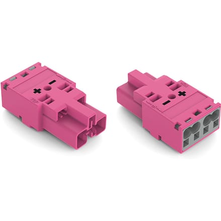 Wago 2-Pool Male Connector 4.00mm Roze - 770-292/082-000 [100 Stuks]