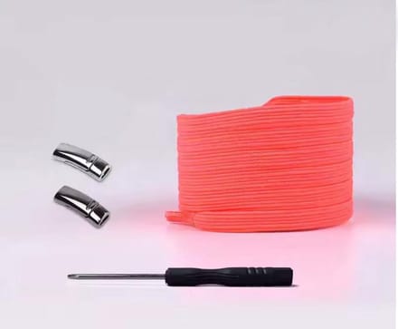 Go Go Gadget - Magnetische - Elastisch - Schoenveters - 100cm - inclusief schroevendraaier - Neon Roze