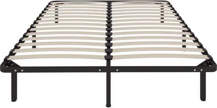 HOMCOM Bedframe - Staal, Populierenhout - 190x160x31cm - Zwart