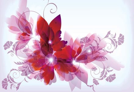 Fotobehang Flowers Abstract  | PANORAMIC - 250cm x 104cm | 130g/m2 Vlies