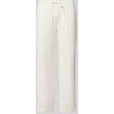 Broek met structuurpatroon en elastische band