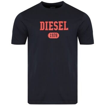 Heren Diesel T-Diegor 1-A T-Shirt in Navy