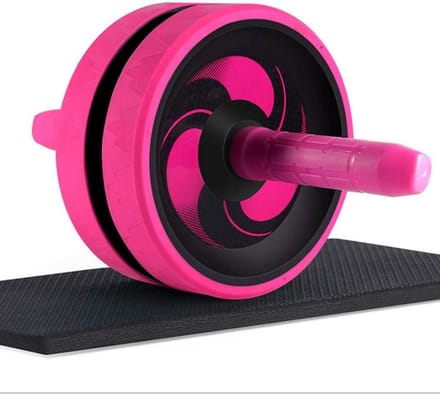 Ab Roller - Core Wiel - Buikspier Training - Extra Breed Wiel - 880 Pond Max - Roze