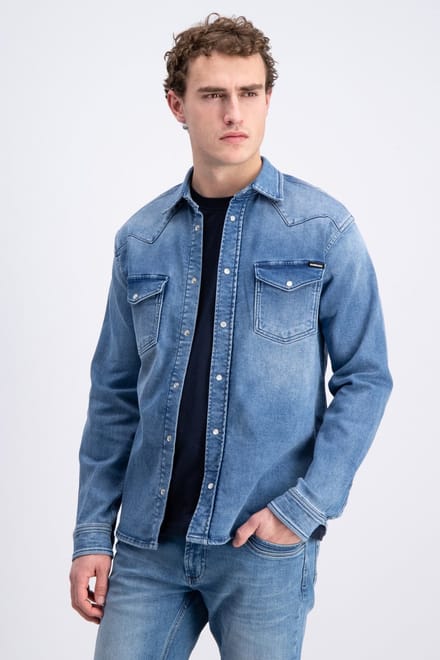 Gabbiano - Heren Overshirt - Avlon - 3365312 - 4342 Bleached Blue