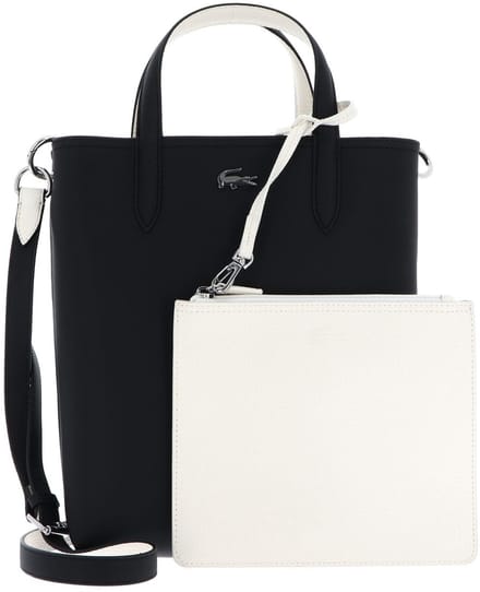 LACOSTE Schoudertas Anna Vertical Shopping Bag Noir Farine Zwart