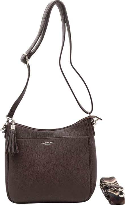Flora & Co - crossbodytas - fashion riem - bruin