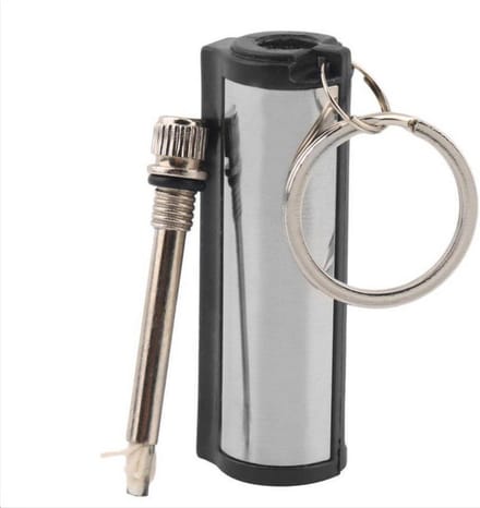 *** Heble® - Survival Match - Outdoor Gadget - Herbruikbare Permanente Lucifer Sleutelhanger ***