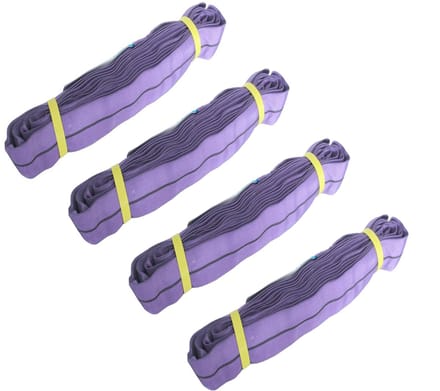 4x Rundschlinge 1000kg 1 to lila 4m Umfang Hebeband Hebeschlinge Kran Hebegurt