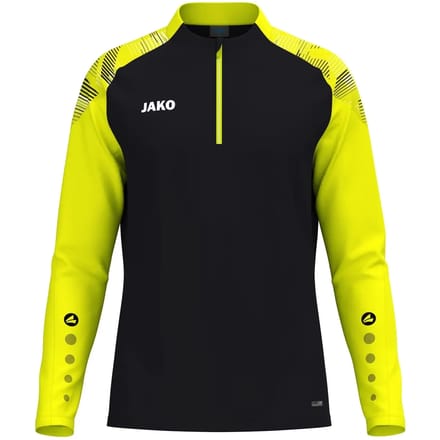 Jako Sonic Ziptop Kinderen - Zwart / Fluogeel | Maat: 140