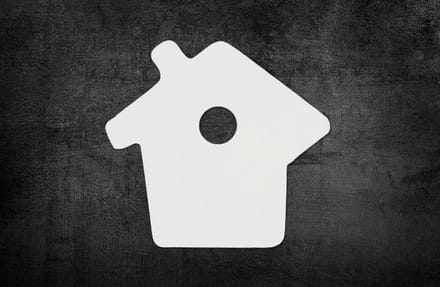 WOOOD SALE MUUR DECORATIE WIT VOGELHUISJE (8 stuks)