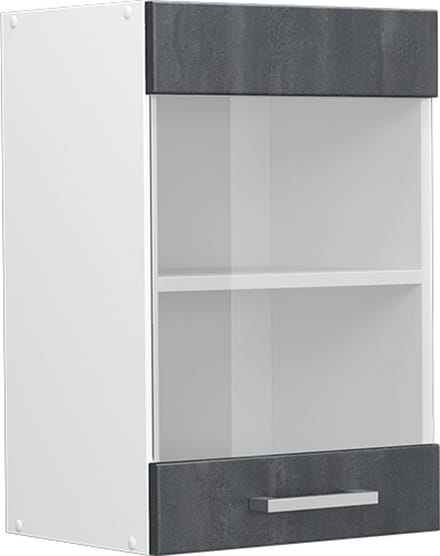 Vicco R-Line Glazen keukenkast – 40 cm Zwart beton