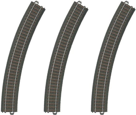 Gebogen Modelspoorelementen R3 30 Graden Set van 3