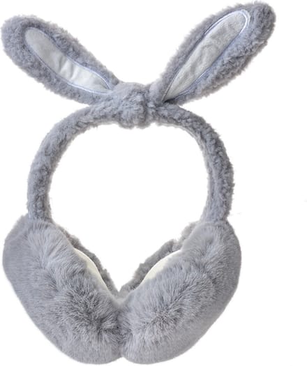 Clayre & Eef Oorwarmers Kinderen one size Grijs Pluche