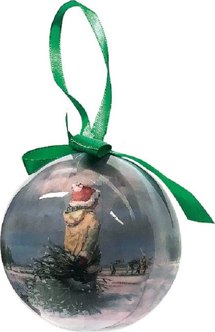 Art Revisited Kerstbal Rein Pol- White Christmas