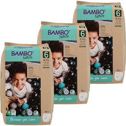 Bambo Nature Trainingbroekjes Maat 6 - Voordeelverpakking 54 stuks