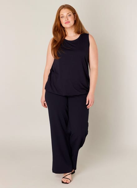 BASE LEVEL CURVY Yasmina Top - Dark Blue - maat X-0(44)