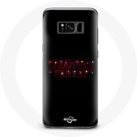 Coque pour Samsung Galaxy S8 Stranger Things Affiche Logo Joyeux noël