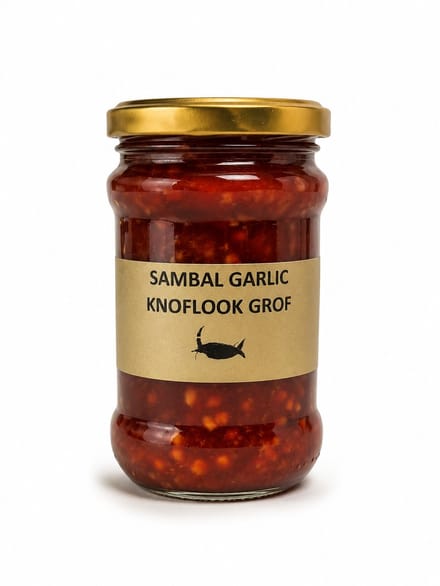 Sambal knoflook - 350 gram - Licht pikant, zoet