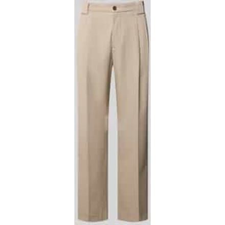 Stoffen broek met persplooien en steekzakken